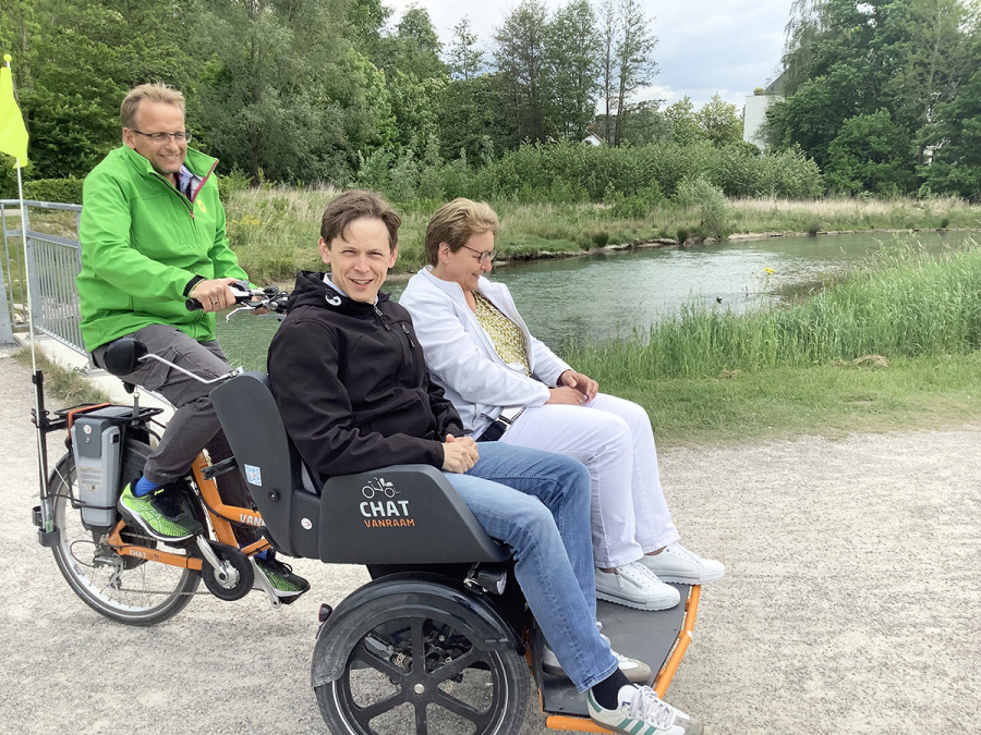 Rikschafahrt mit Petra Tebbe, Heiko Knopf und Ulli Möhl